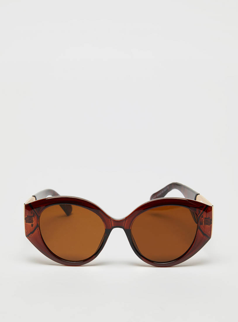 Printed Full Rim Sunglasses with Nose Pads-Sunglasses-image-0