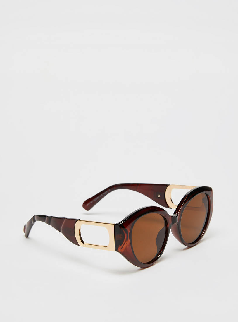 Printed Full Rim Sunglasses with Nose Pads-Sunglasses-image-1