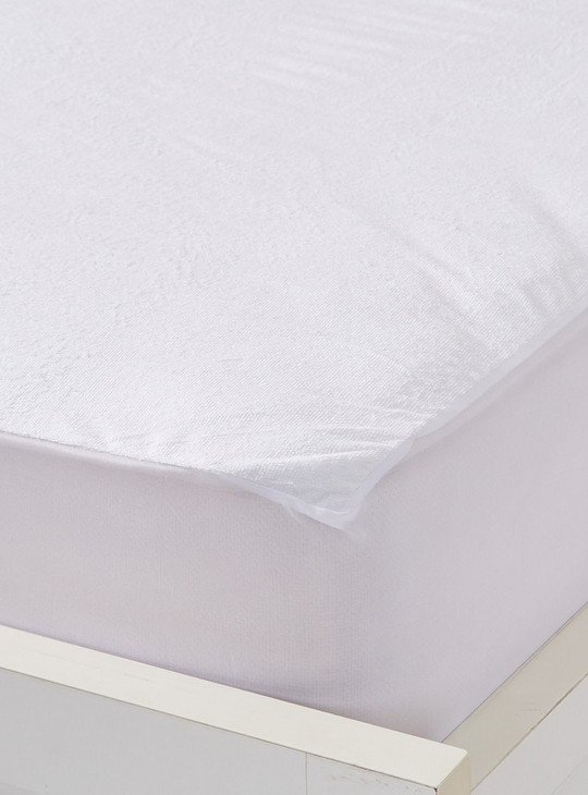 Solid Single Mattress Protector - 90x200 cms