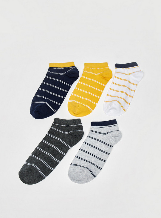 Set of 5 - Striped Ankle Length Socks