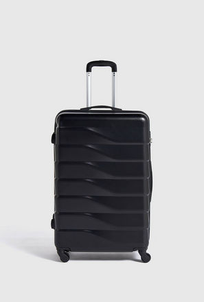 Textured Hardcase Trolley Bag with Retractable Handle - 41x20.5x68 cms