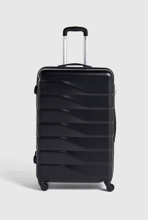 Textured Hardcase Trolley Bag with Retractable Handle - 46x23x78 cms
