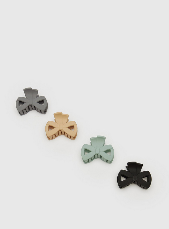 Set of 4 - Bow Shaped Hair Clamp