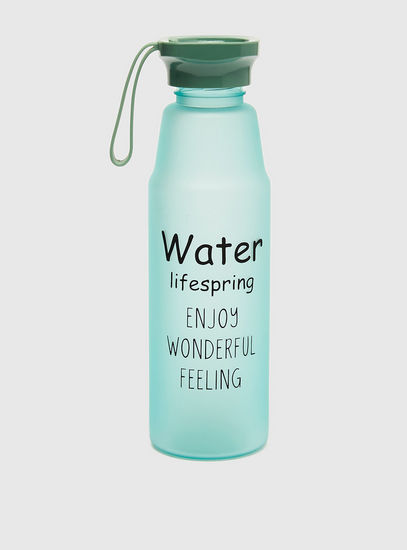 Typographic Print Water Bottle with Screw Lid - 750 ml-Water Bottles-image-0