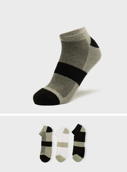 Set of 3 - Textured Ankle-Length Socks