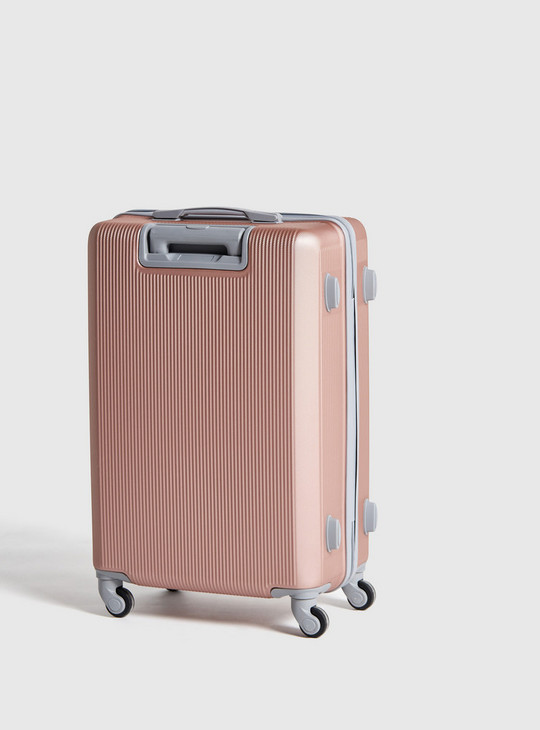 Textured Hardcase Trolley Bag with Retractable Handle - 43x26x60cms