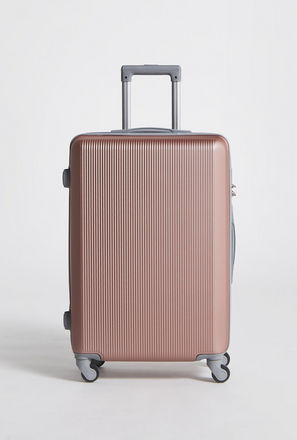 Textured Hardcase Trolley Bag with Retractable Handle - 49x29x70cms