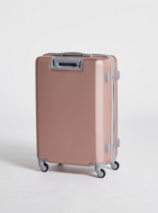 Textured Hardcase Trolley Bag with Retractable Handle - 49x29x70cms