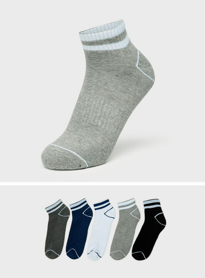 Set of 5 - Striped Ankle Length Socks