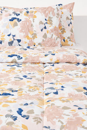 Floral Print 3-Piece Comforter Set - 220x230 cms