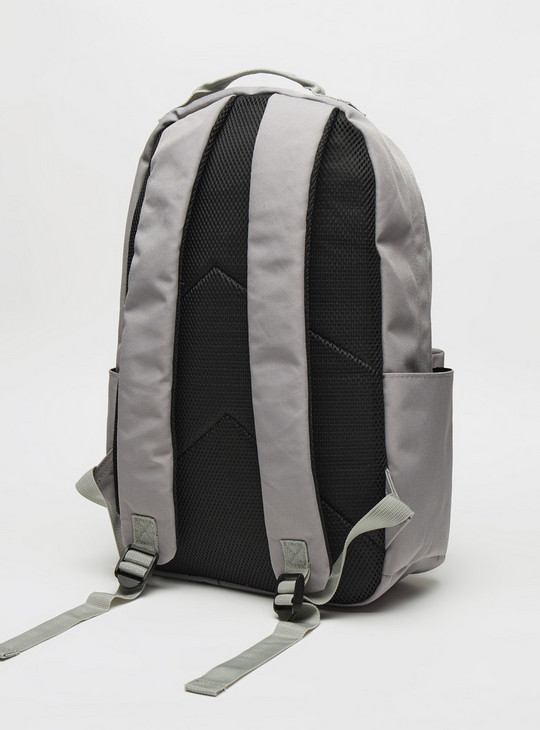 Solid Backpack with Adjustable Shoulder Straps and Zip Closure - 45.5x32x14 cms
