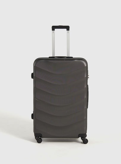 Textured Hardcase Trolley Bag with Retractable Handle - 43x26x60cms