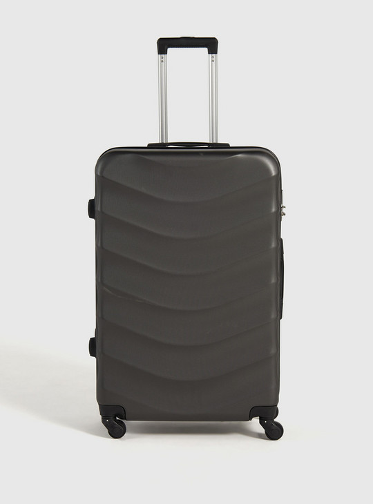 Textured Hardcase Trolley Bag with Retractable Handle - 49x29x70 cms