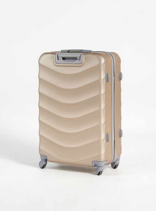 Textured Hardcase Trolley Bag with Retractable Handle - 49x29x70 cms