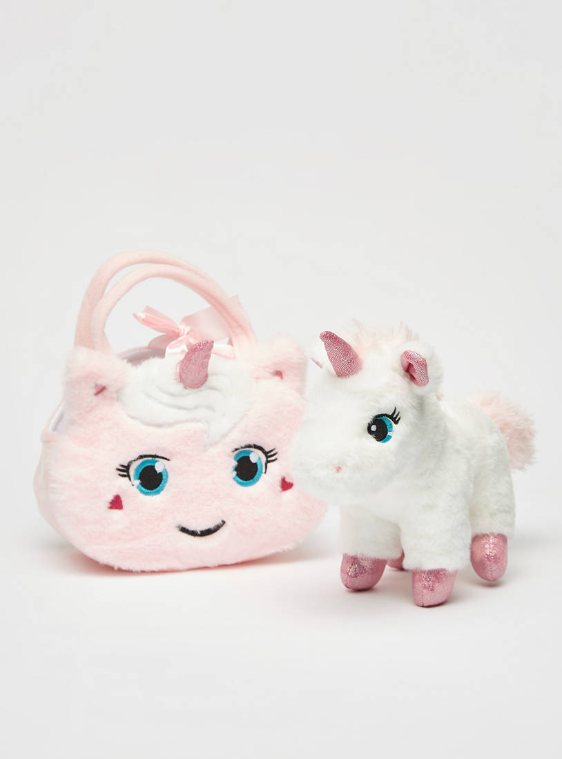 Unicorn Soft Toy in Caticorn Handbag-Infant Toys-image-1