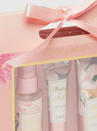 Pretty Soul 3-Piece Body Mist with Lip Gloss and Hand Cream Gift Set
