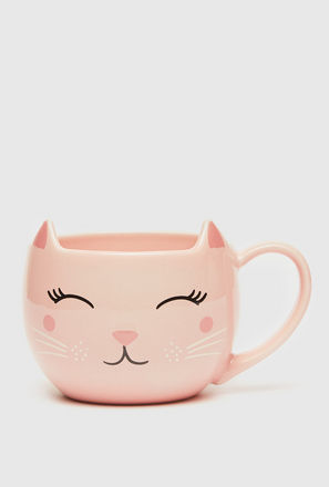 Cat Patterned Mug with Handle