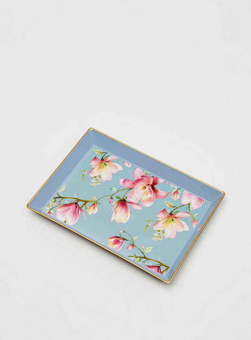 صينية تقديم بطبعات أزهار-الصواني-image-1