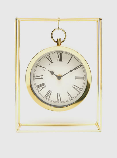 Round Table Clock with Rectangular Stand