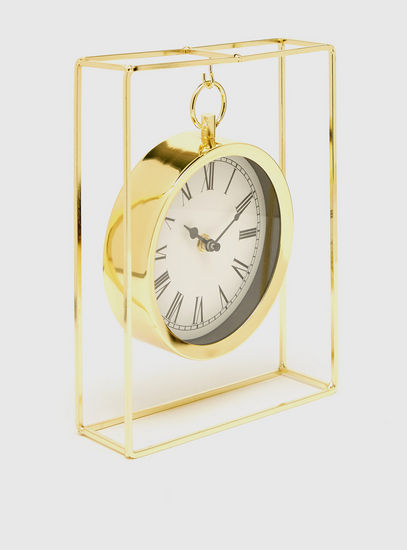 Round Table Clock with Rectangular Stand