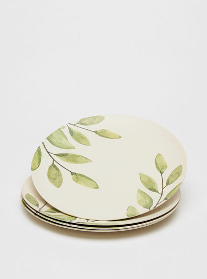 Set of 4 - Printed Round Plate