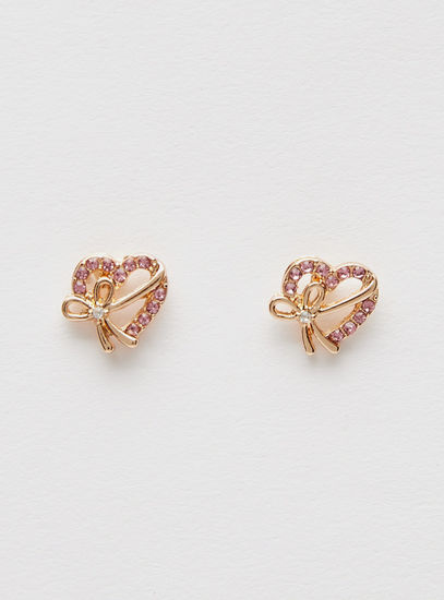 Heart Shaped Pendant Necklace and Earrings Set-Sets-image-1