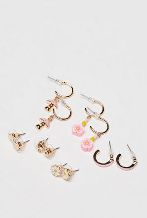 Set of 6 - Assorted Metallic Earring
