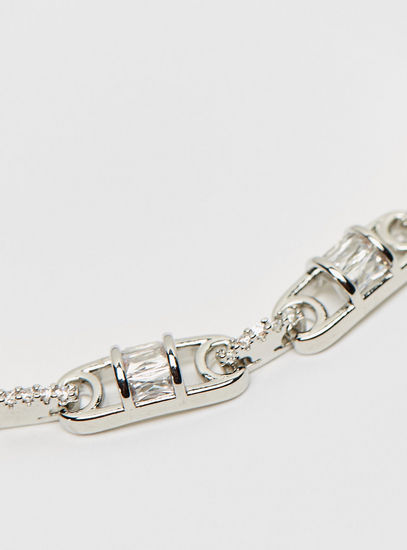 Set of 2 - Studded Metallic Bracelet with Drawstring Clasp
