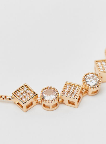 Set of 2 - Embellished Adjustable Bracelet