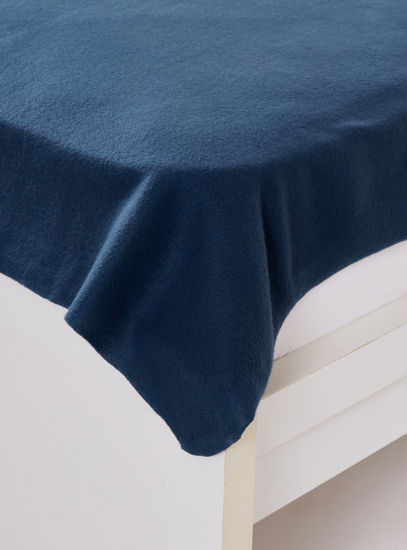 Solid Fleece Blanket - 160x120 cms-Throws & Blankets-image-1