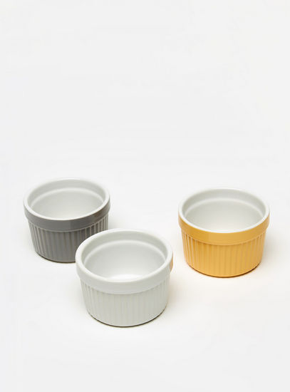 Textured 3-Piece Bowl Set - 8.9x5.5 cms