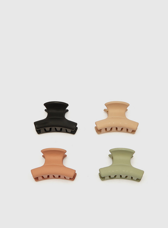 Set of 4 - Assorted Solid Hair Clamp