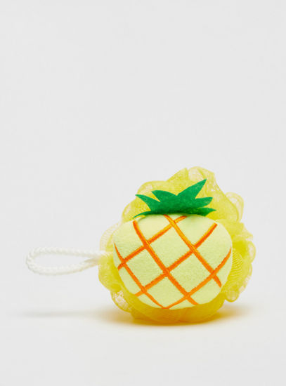 Pineapple Accented Bath Sponge with Loop Detail-Travel Accessories-image-0