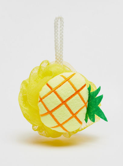 Pineapple Accented Bath Sponge with Loop Detail-Travel Accessories-image-1