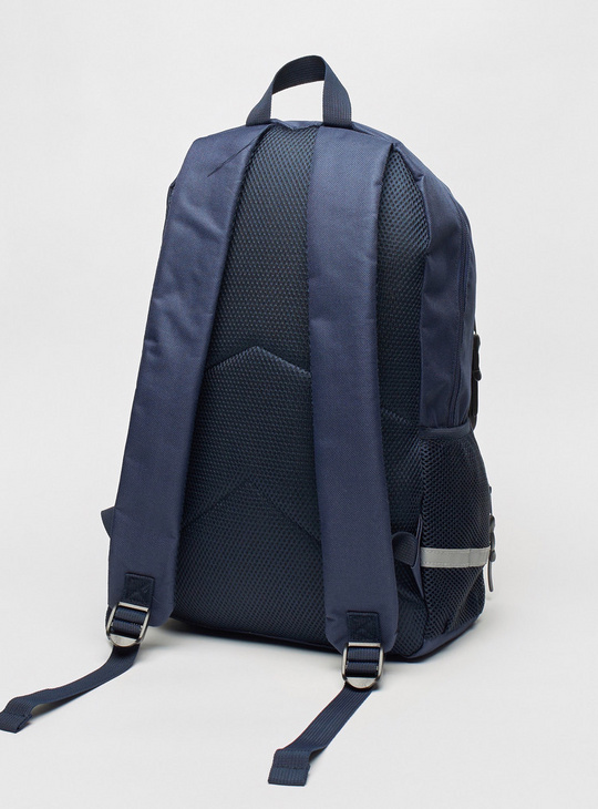 Colourblock Backpack with Zip Closure - 45.5x32x14 cms