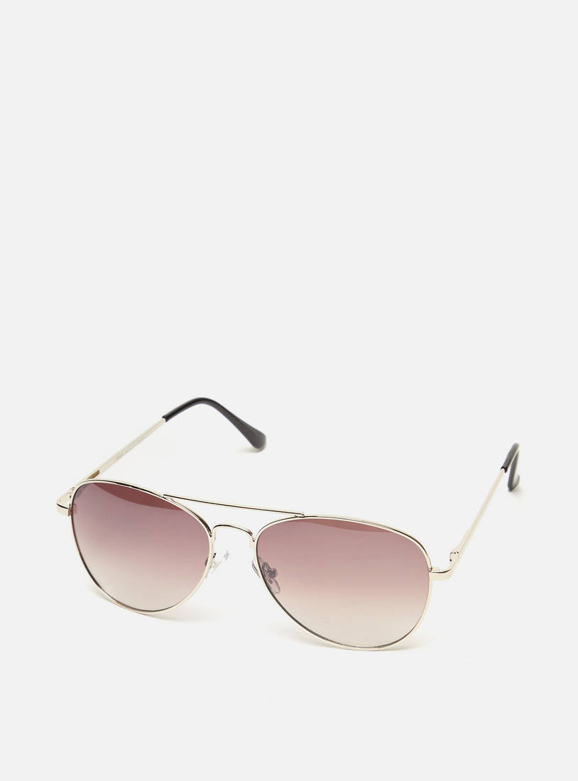 Metal Aviator Sunglasses-Sunglasses-image-1
