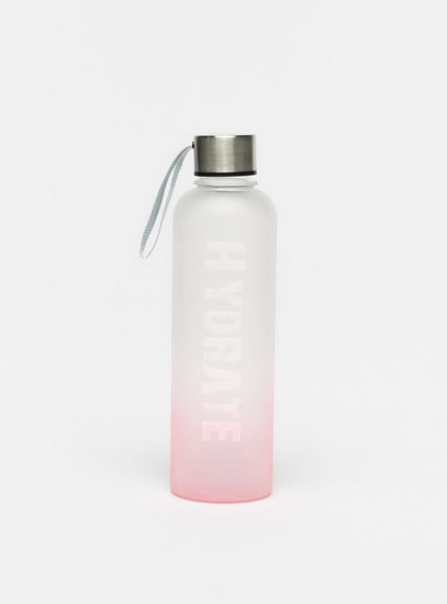 Printed Ombre Water Bottle with Lid and Wrist Loop