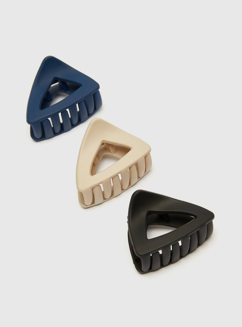Set of 3 - Solid Triangular Hair Clamp-Clamps & Barrette-image-1