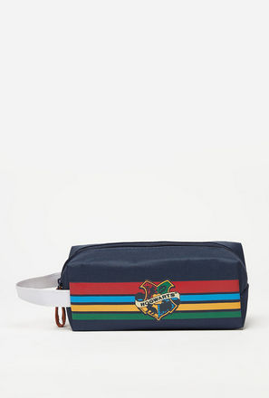 Hogwarts Print Pencil Case with Zip Closure and Wrist Handle
