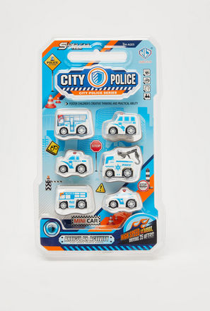 City Police 6-Piece Mini Toy Car Set