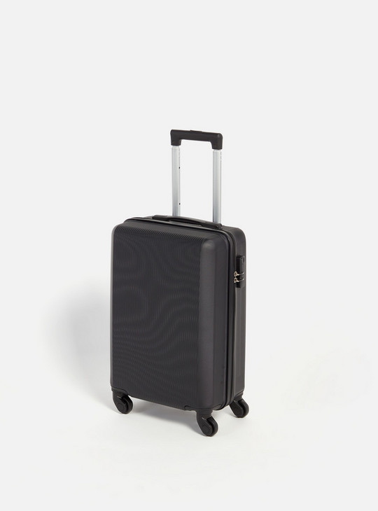 Ribbed Hardcase Trolley Bag with Retractable Handle