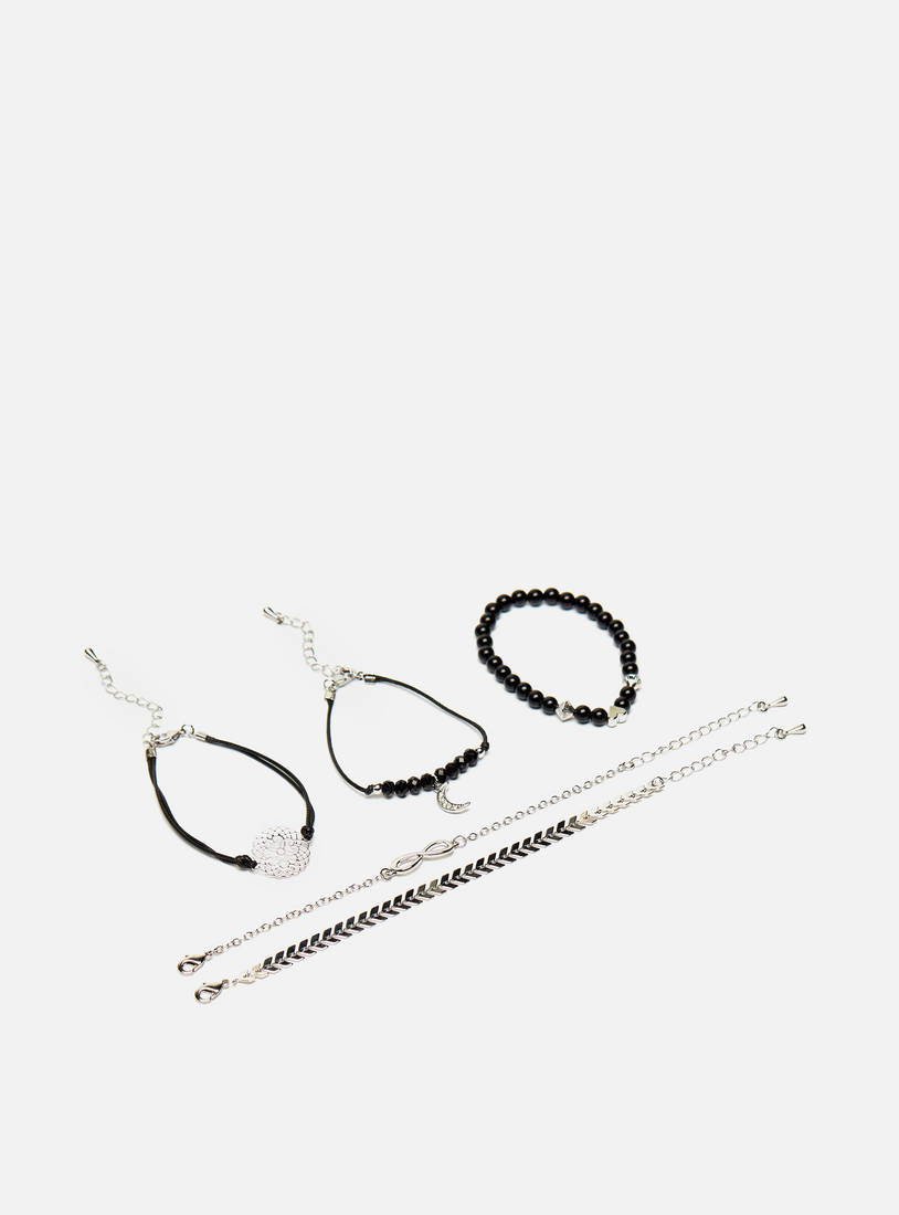 Set of 5 - Metallic Bracelet-Bangles & Bracelets-image-0