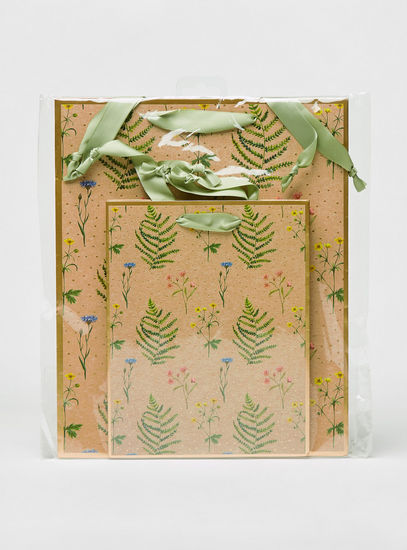 Leaf Print Gift Bag
