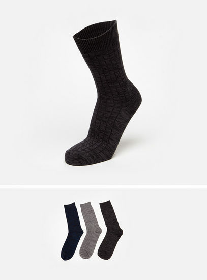 Set of 3 - Solid Calf Length Socks-Socks-image-0