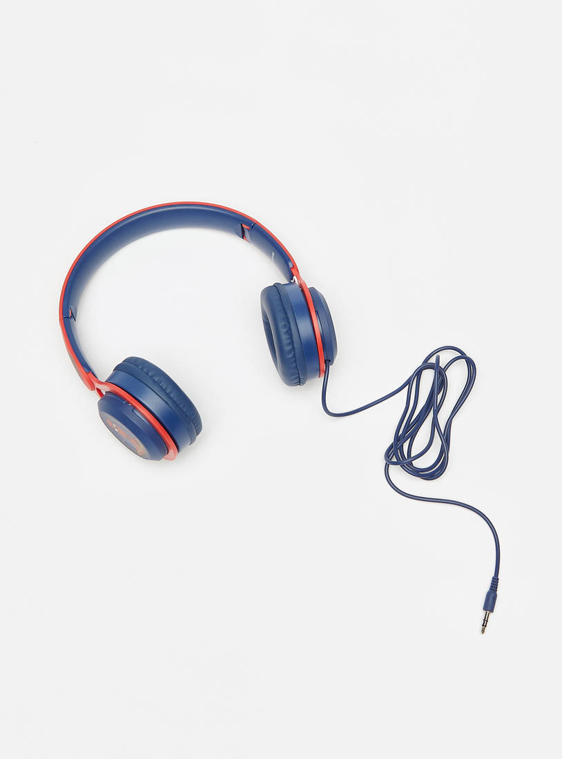 Spider-Man Print Over-Ear Wired Headphones-Travel Accessories-image-0