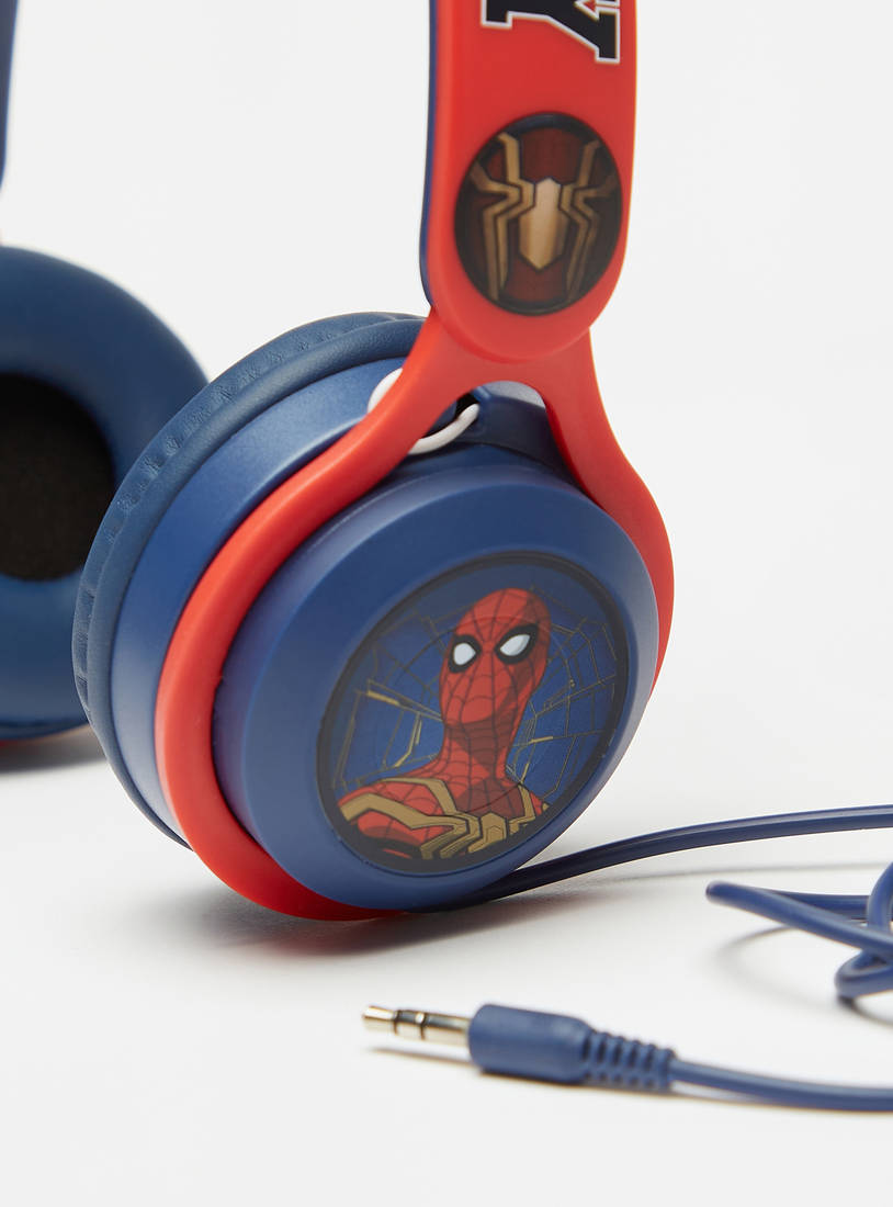 Spider-Man Print Over-Ear Wired Headphones-Travel Accessories-image-1