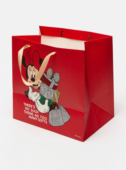 Set of 2 - Minnie Mouse Print Gift Bag with Handles