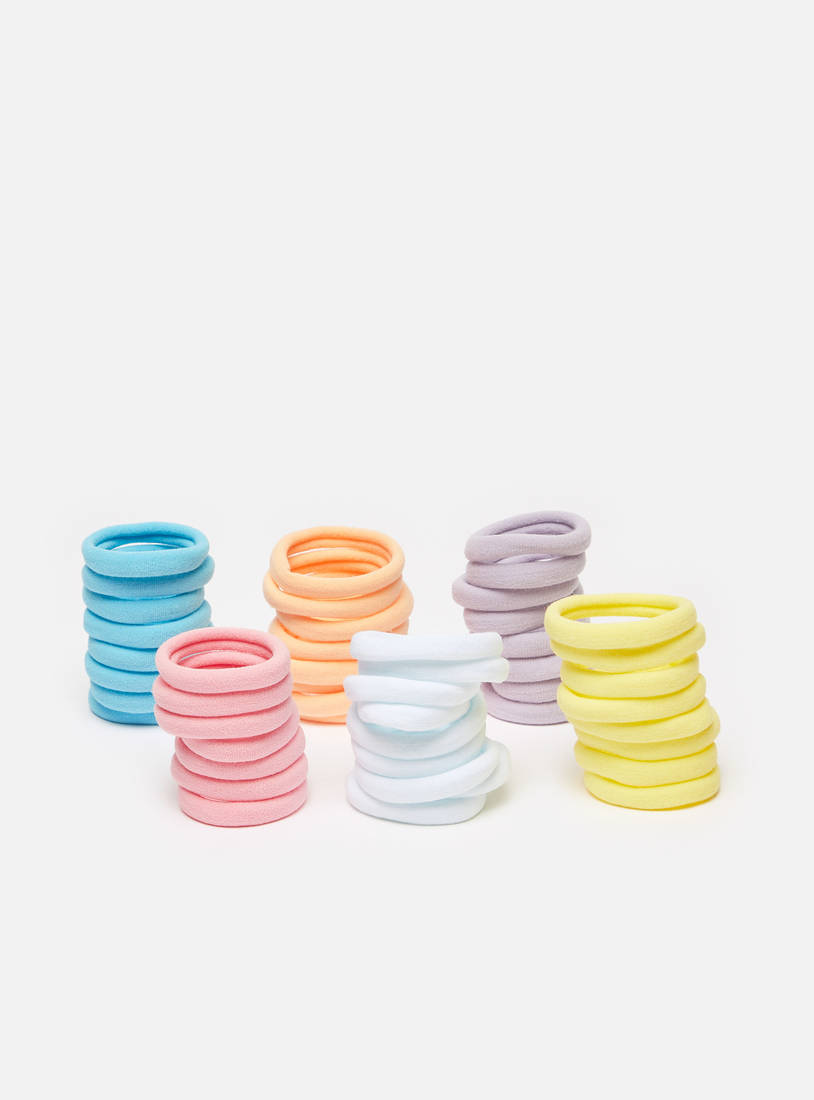 Solid Elasticated Hair Tie Set-Elastic Round Bands-image-0