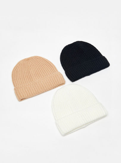 Set of 3 - Knitted Beanie