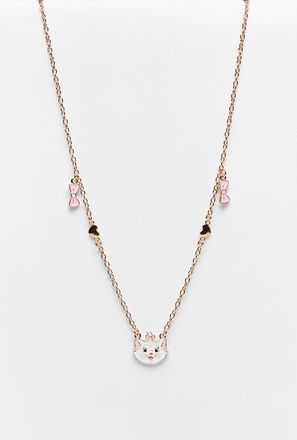 Marie Cat Pendant Necklace with Lobster Clasp Closure